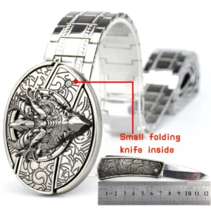 Metal stainless steel personalized men's belt buckle knife