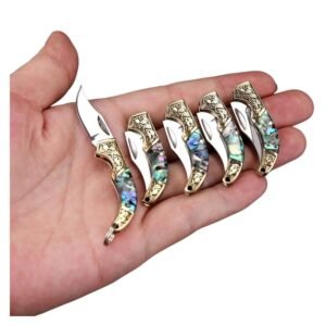 Brass Accent Mini Folding Knife